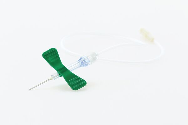 BD Vacutainer Safety-lok vleugelnaald 21G groen (veilig) met 30cm slang per 50st. - afbeelding 0