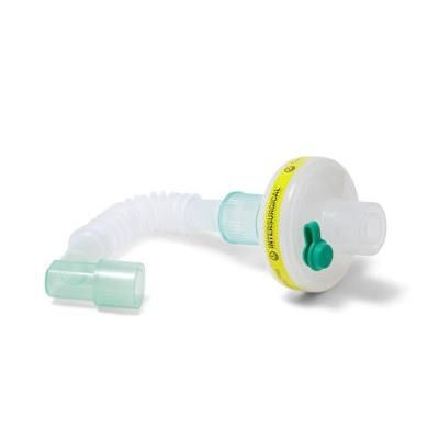 Intersurgical Clear-Guard™ 3 filter met Luer Lock aansluiting, inclusief afneembaar flexibel verbindingsstuk (3501) met vast hoekstuk - afbeelding 0