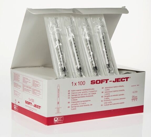 1ml Low Dead Space spuit met spaardoorn per 100st.