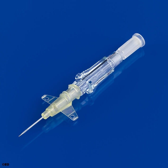 BD Insyte-N katheter met vleugels, 24 G, 0,7 × 14 mm, geel, 50st