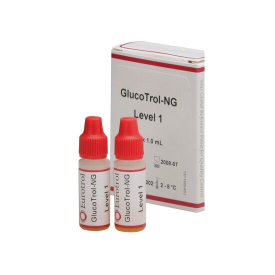 HemoCue GlucoTrol-NG controlevloeistof level 1 per 2 stuks