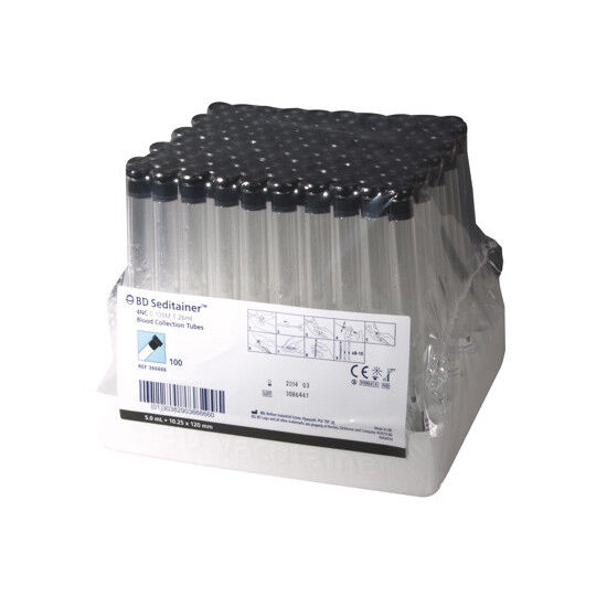 BD Seditainers met natriumcitraat per 100 stuks