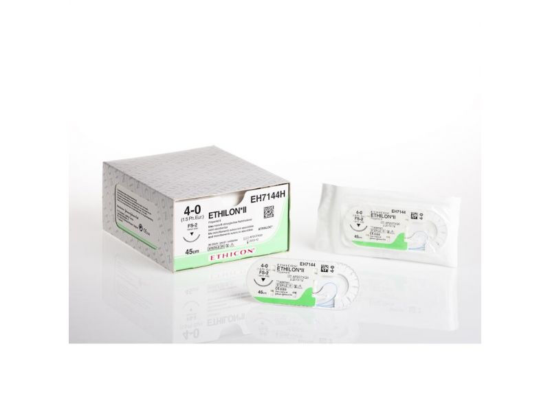 Ethilon hechtdraad 4-0 zwart EH7163H 45cm PS-2 hechtnaald per 36st.