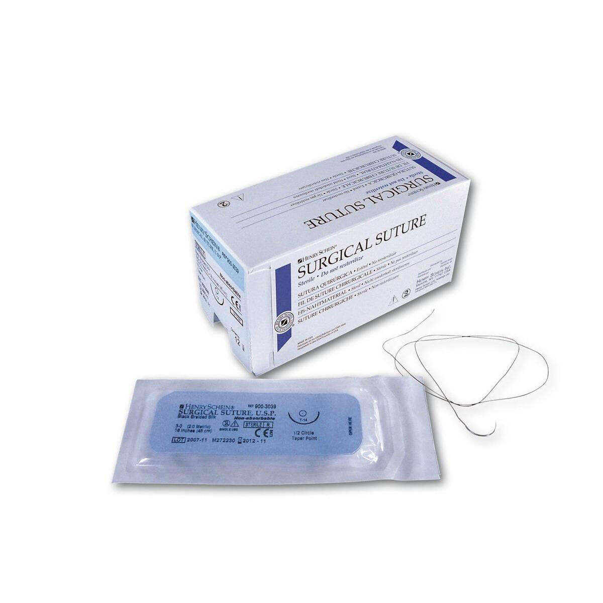 HS zijde zwart 4/0 RC18 12x45cm