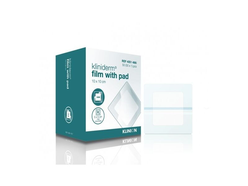 Kliniderm film eilandpleister 10x10cm steriel per 50st. - afbeelding 2