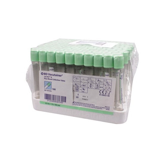 BD Vacutainer bloedafname buisjes 4,5ml  LH groen per 100 stuks