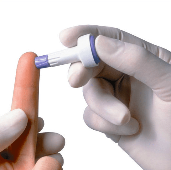 Accu-Chek Safe-T-Pro vinger prik