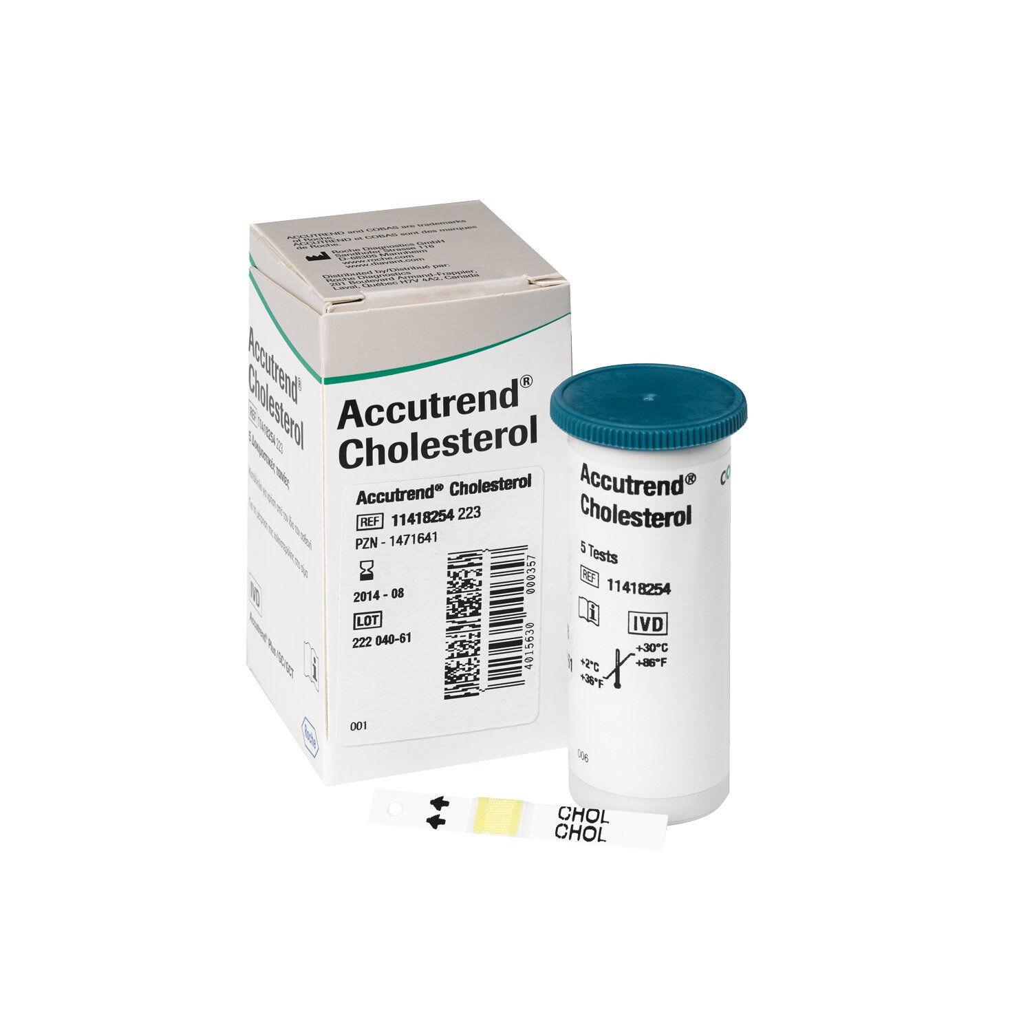 Accutrend cholesterol teststrips 25st.