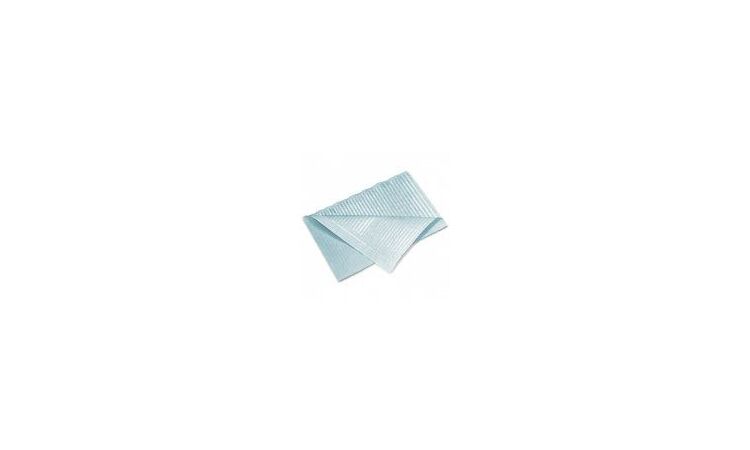 Afdekdoek (patient towel) 45x33cm (blauw) 500st. onsteriel met PE laag. - afbeelding 0