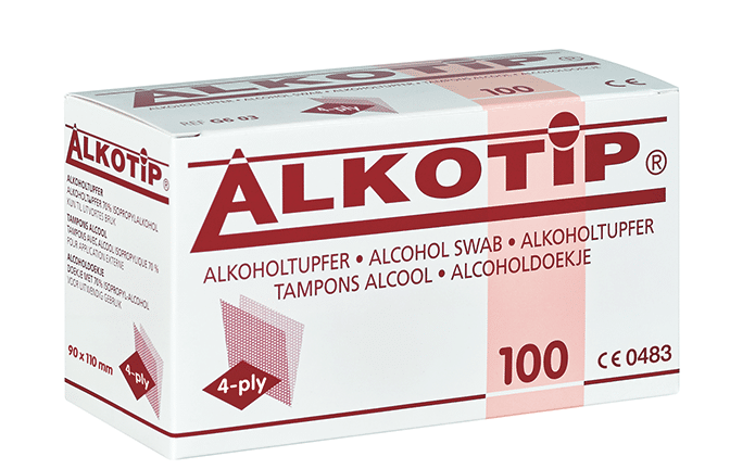 Alkotip alcohol reinigingsdoekje 3x6,5cm niet steriel per 100st. - afbeelding 0