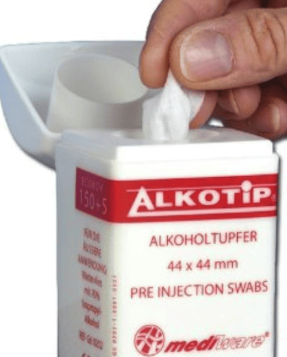 Alkotip alcoholdoekjes dispenser 44x44 per 155ST - afbeelding 1