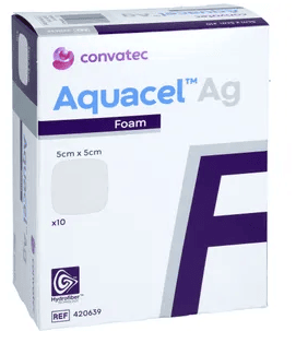 AQUACEL Ag Foam niet-zelfklevend zilver foamverband