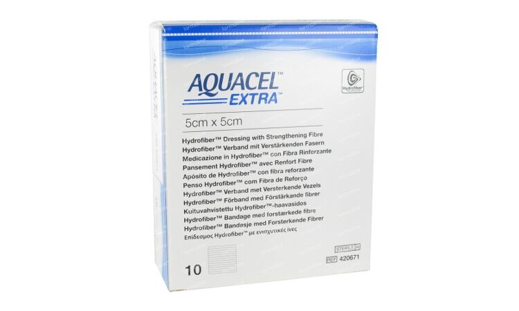 Aquacel extra hydrofiber verband 5x5cm per 10st - afbeelding 1