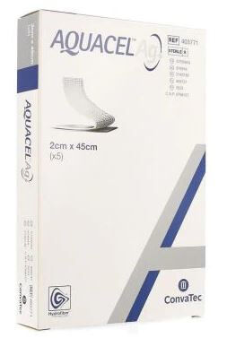 AQUACEL AG HYDROFIBER WONDVERBAND STRENG 2 X 45 CM