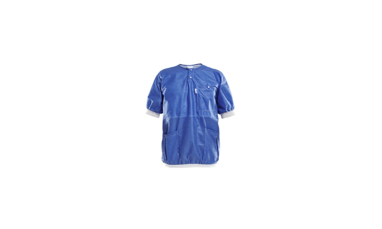 Barrier clean air suit omlooppak shirt met mouwen gebreide manchetten kort blauw S 26st. - afbeelding 0