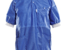 Barrier clean air suit omlooppak shirt met mouwen gebreide manchetten kort blauw