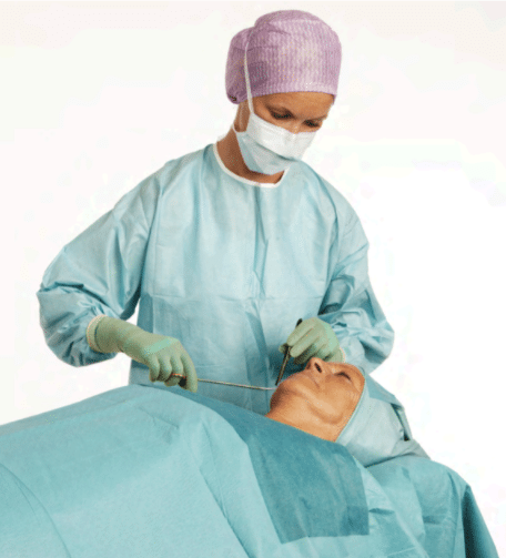 tulband steriel laken voor het hoofd en hals