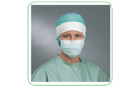 Barrier chirurgisch mondmasker type IIR extra zacht neusstuk knooplinten wit per 50st.