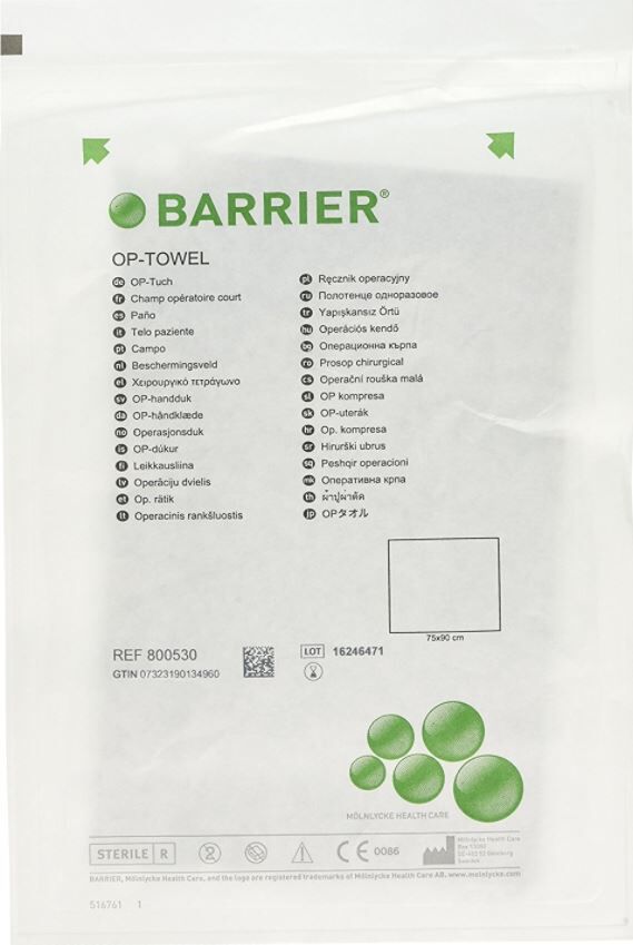 Barrier afdekdoeken niet zelfklevend 45x75cm 2lgs per 112st.