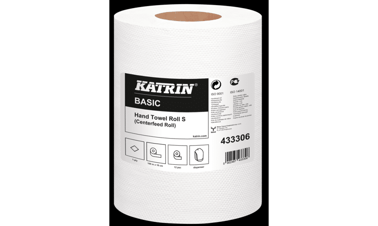Katrin Basic handdoekrol S 100mx 17,8cm 1 laags per 12 rollen - afbeelding 0