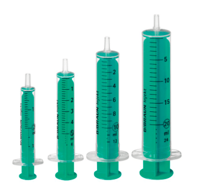 Injectiespuiten BBraun injekt 2 delige 20ml spuit per 100st.