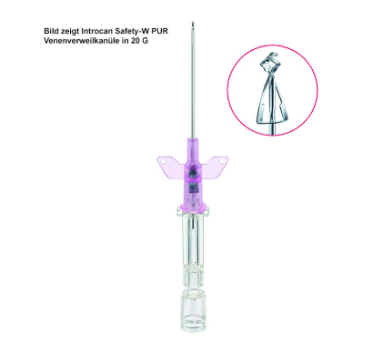 Bbraun introcan safey-W PUR infuusnaald 20G x 25mm per 50ST