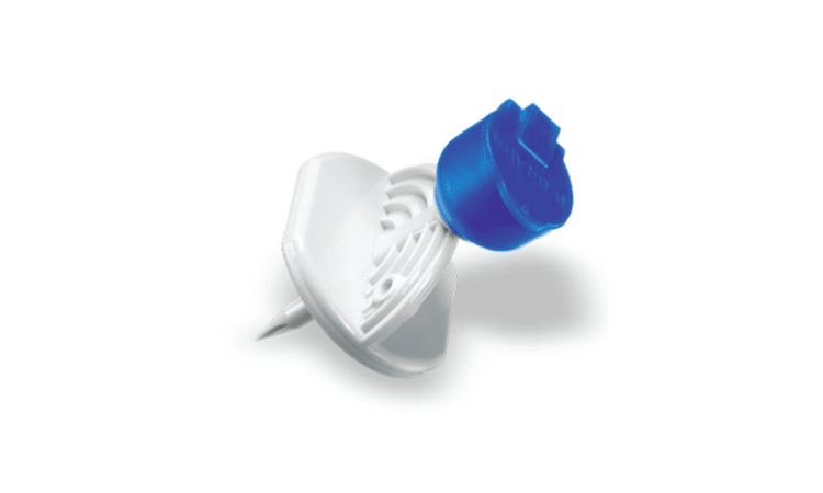 Bbraun mini-spike met filter en blauwe dop