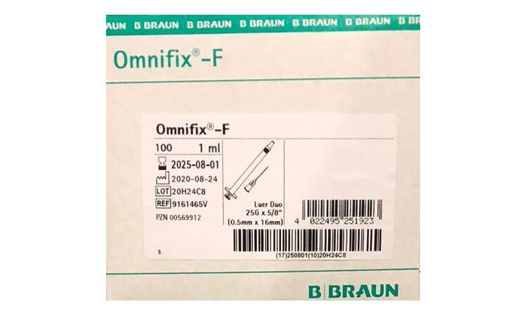B braun omnifix -F 1 ml spuit met naald
