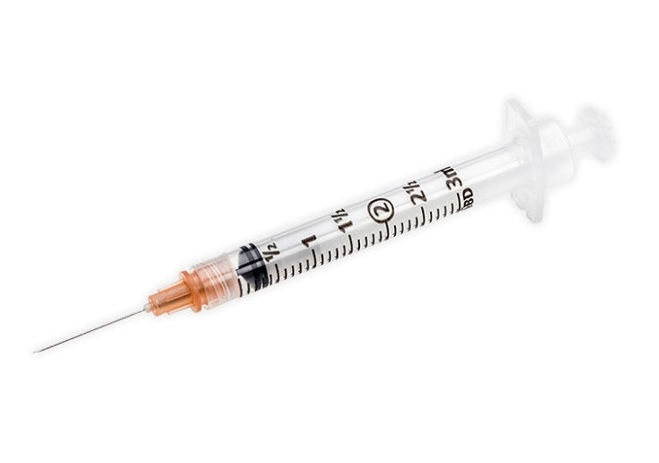 BD Integra 3ml spuit met naald 21G 0,7x38mm per 100st.