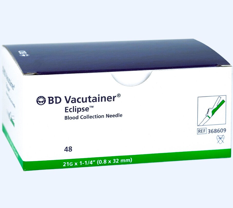 BD Vacutainer Eclipse bloedafname naald groen 0.8 21G x 32mm per 48st.