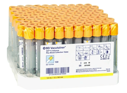 BD Vacutainer SST II advance buizen gouden dop 100x13mm 5ml per 100st.
