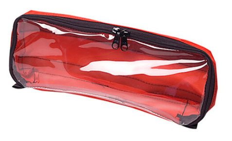 Rood binnentasje etui voor ehbo-tassen met klittenband en rits