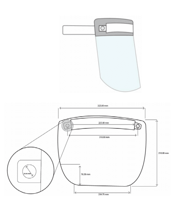 Faceshield Blayco per stuk verpakt - afbeelding 0