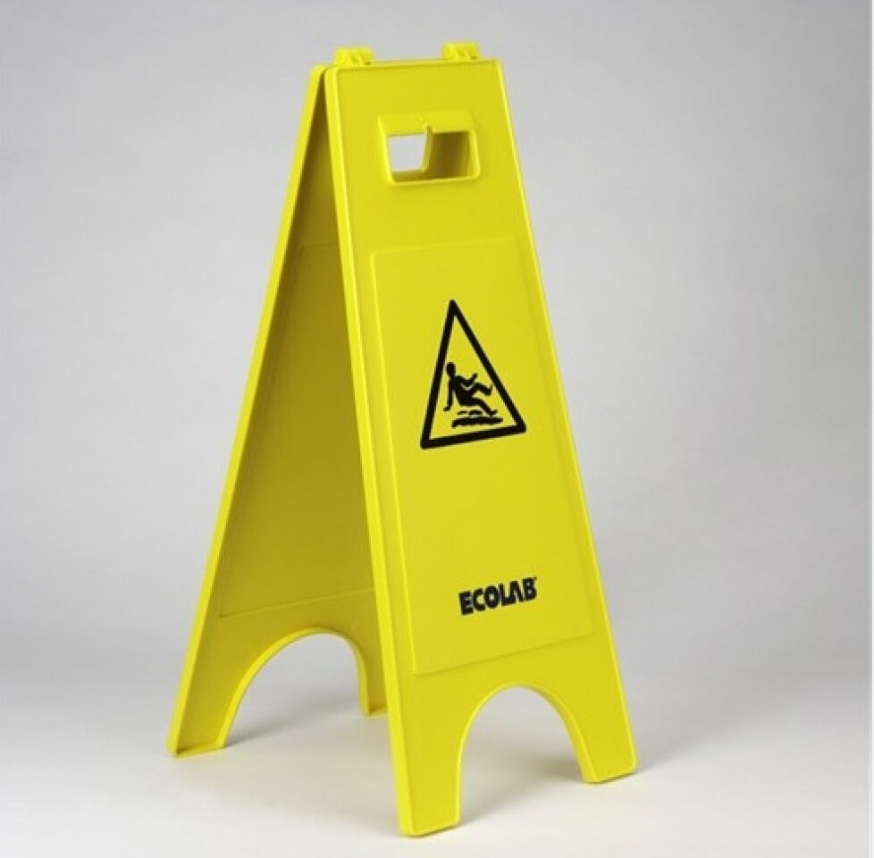 Waarschuwingsbord natte vloer