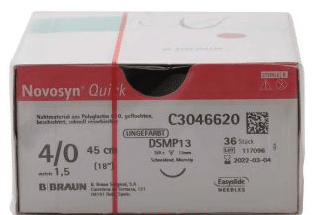Bbraun Novosyn Quick C3046620 hechtdraad ongekleurd 4-0 45cm DSMP13 naald per 36st - afbeelding 0