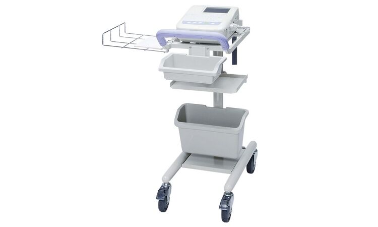 Trolley voor Cardiofax ECG Toestel Nihon Kohden met mandje - afbeelding 0