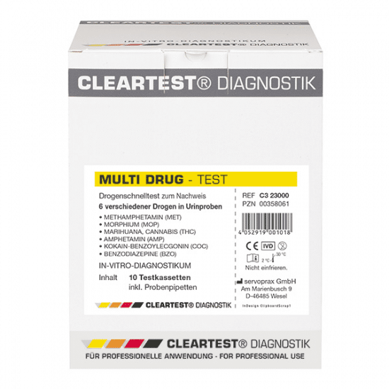 Cleartest Diagnostik multi drugtest per 5 stuks - afbeelding 0