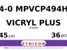 Vicryl Plus MPVCP494H hechtdraad - P-3 4-0 - 45cm - | per 36 st. |