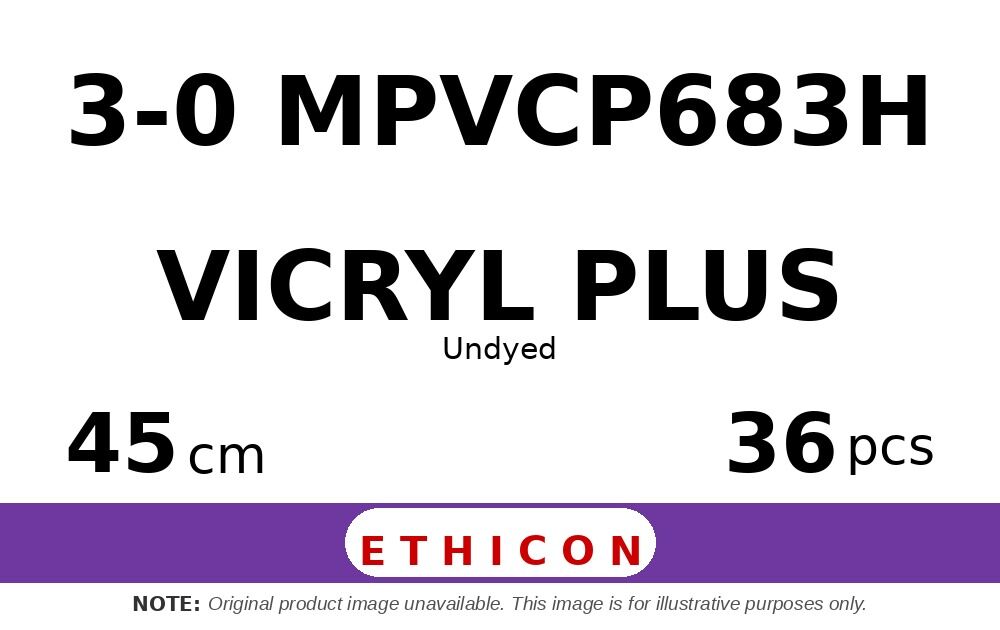 Vicryl Plus MPVCP683H hechtdraad - PS-1 3-0 - 45cm - | per 36 st. |