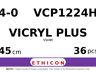 Vicryl Plus VCP1224H hechtdraad - SUTUPAK 4-0 - 45cm - | per 36 st. |
