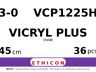 Vicryl Plus VCP1225H hechtdraad - SUTUPAK 3-0 - 45cm - | per 36 st. |