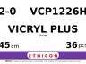 Vicryl Plus VCP1226H hechtdraad - SUTUPAK 2-0 - 45cm - | per 36 st. |