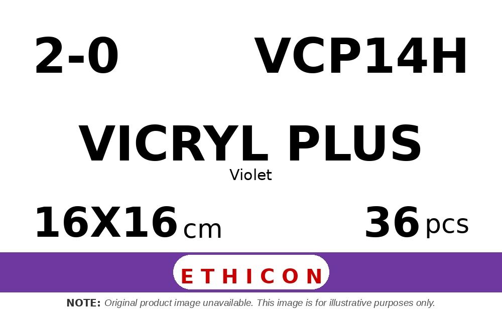 Vicryl Plus VCP14H hechtdraad - UCLX 2-0 - 16X16cm - | per 36 st. |