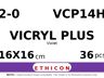 Vicryl Plus VCP14H hechtdraad - UCLX 2-0 - 16X16cm - | per 36 st. |