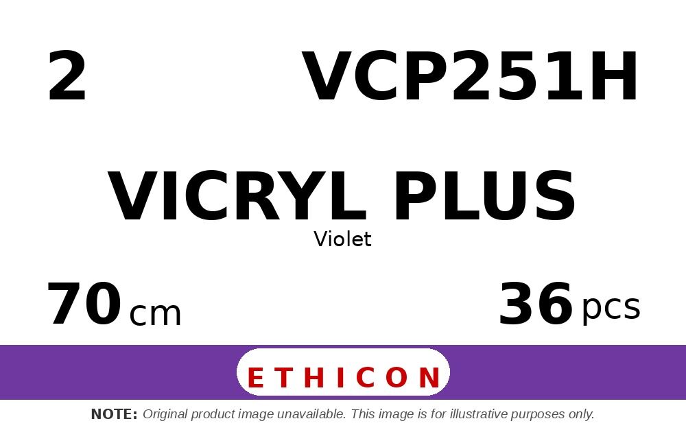 Vicryl Plus VCP251H hechtdraad - MO-7 2 - 70cm - | per 36 st. |