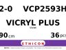 Vicryl Plus VCP2593H hechtdraad - UR-6 2-0 - 90cm - | per 36 st. |