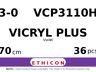 Vicryl Plus VCP3110H hechtdraad - JB-1 3-0 - 70cm - | per 36 st. |
