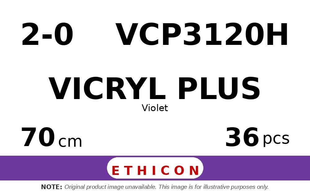 Vicryl Plus VCP3120H hechtdraad - JB-1 2-0 - 70cm - | per 36 st. |