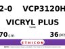 Vicryl Plus VCP3120H hechtdraad - JB-1 2-0 - 70cm - | per 36 st. |