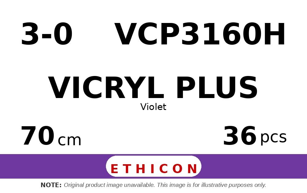 Vicryl Plus VCP3160H hechtdraad - JB 3-0 - 70cm - | per 36 st. |